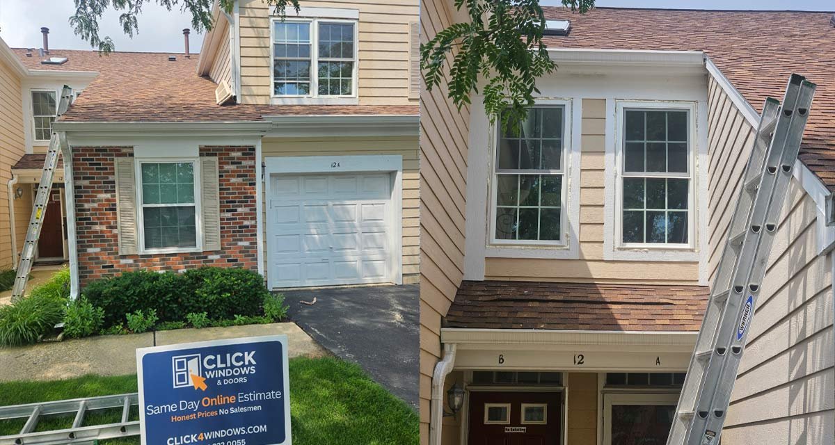 Townhouse in Streamwood, IL after window replacement